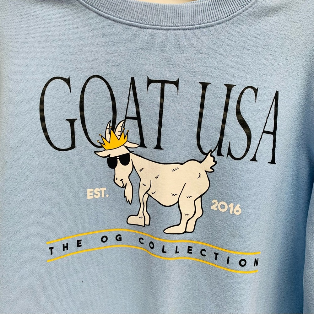 GOAT USA blue graphic sweatshirt unisex size small - Picture 5 of 9